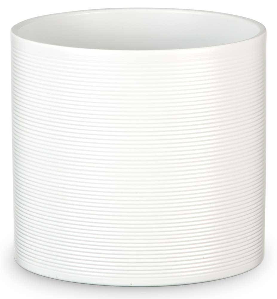 Cache-Pot en céramique coloris blanc Ø16cm H.15 cm