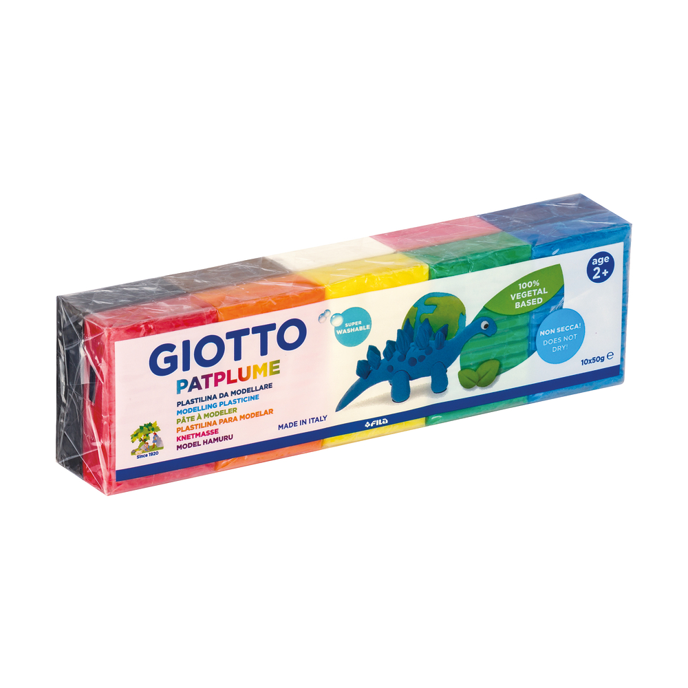 Ensemble de pains de pâte à modeler Giotto Patplume 50g x 10 pcs