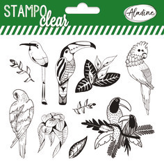 Tampons Stampo Clear oiseaux tropicaux