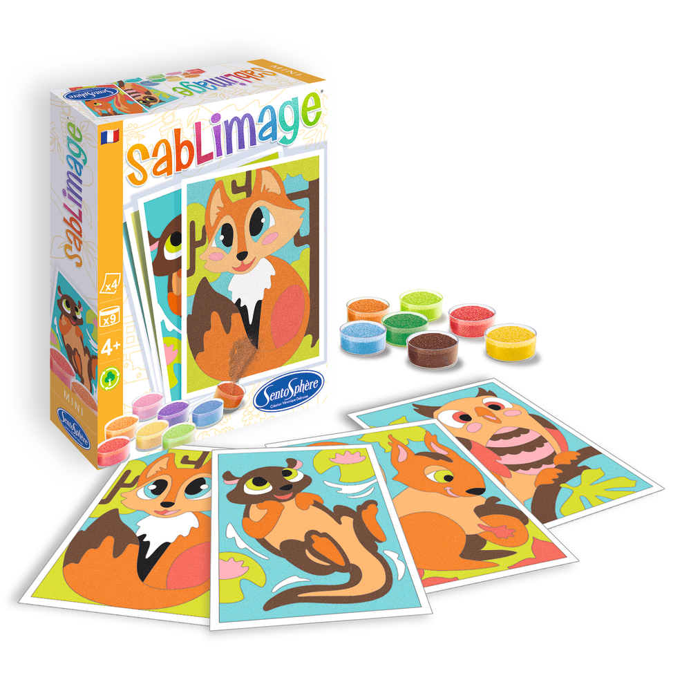 Jeu créatif DIY Sablimage Mini animaux des bois