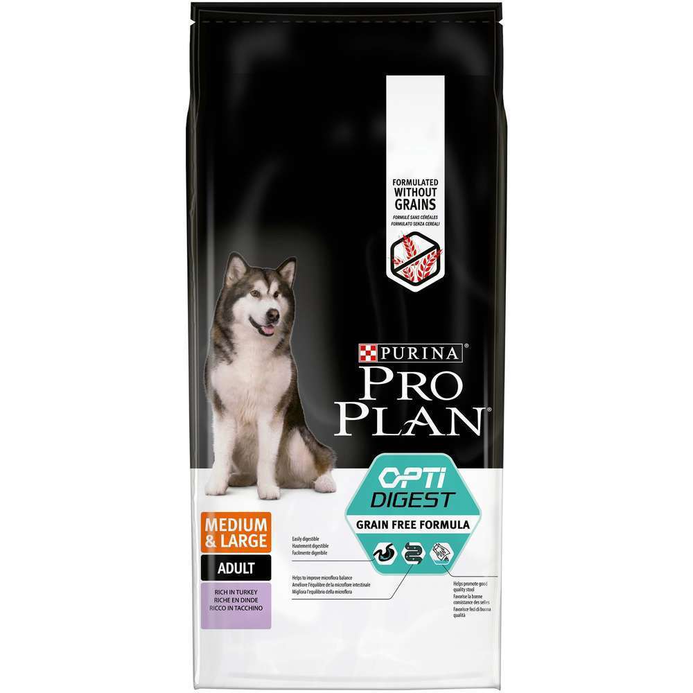 Croquettes chien PRO PLAN M/L adulte digestion dinde 12kg