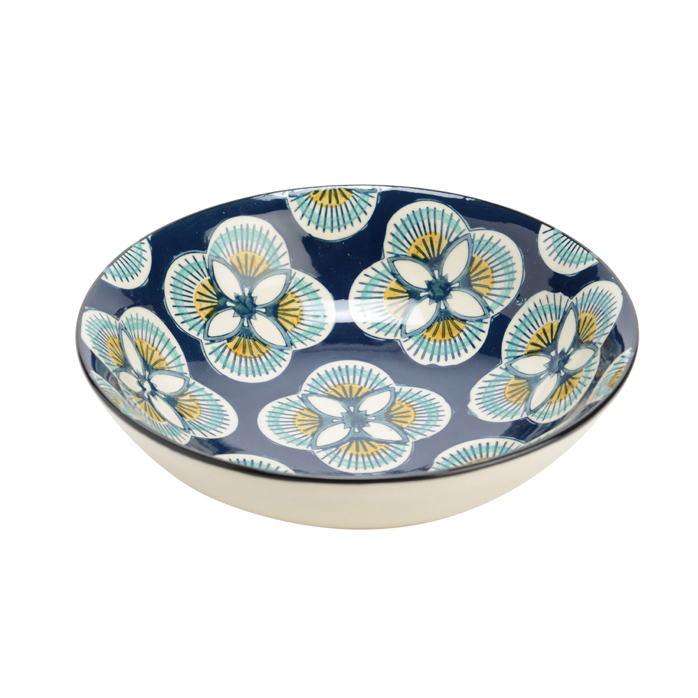 Assiette creuse Imany à motifs, en céramique - D.19cm