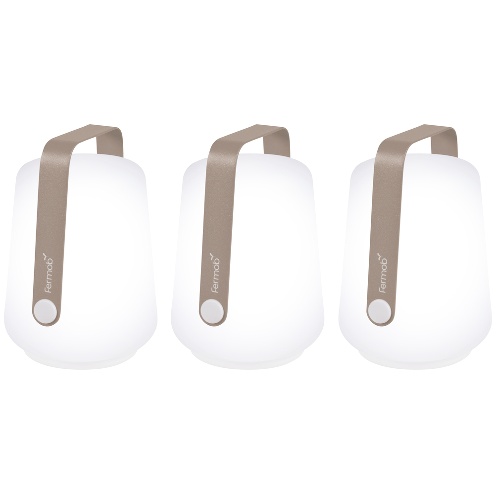 Lampe nomade Balad en plastique muscade H.13,5xD.10 cm - x 3