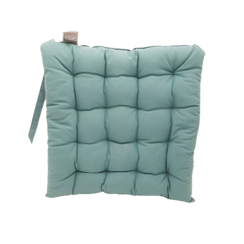 Galette de chaise unie Artique en coton - 40x40 cm