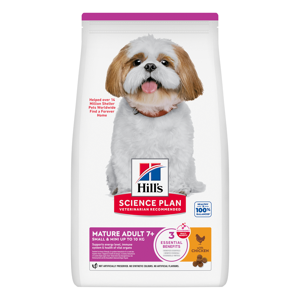 Croquettes petit chien âgé au poulet Science Plan Mature Adult 3kg
