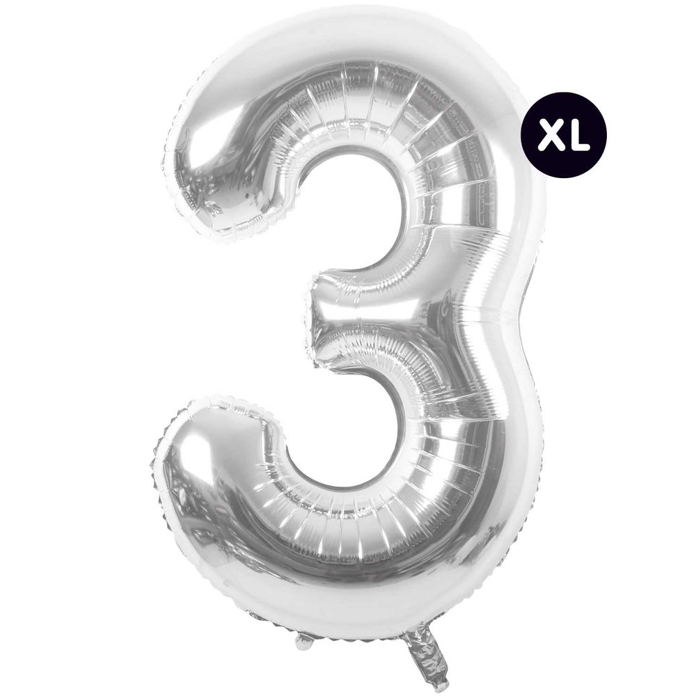 BALLON ALUMINIUM 3 ARGENT-(802055)
