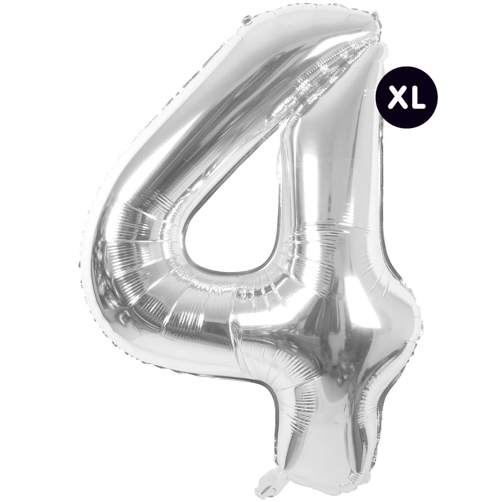 BALLON ALUMINIUM 4 ARGENT-(802056)