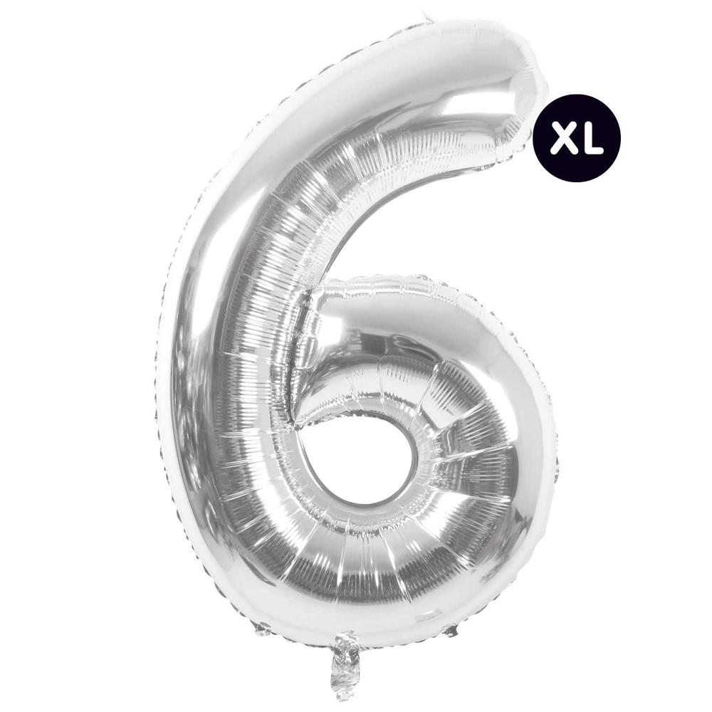 BALLON ALUMINIUM 6 ARGENT-(802058)