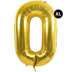 Ballon aluminium chiffre '9' doré, haut. 86 cm