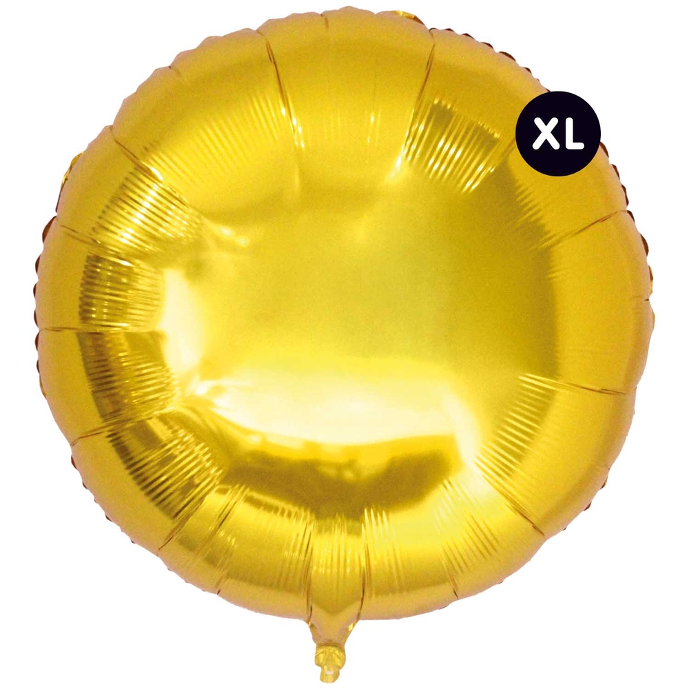 BALLON ALUMINIUM ROND OR-(802074)