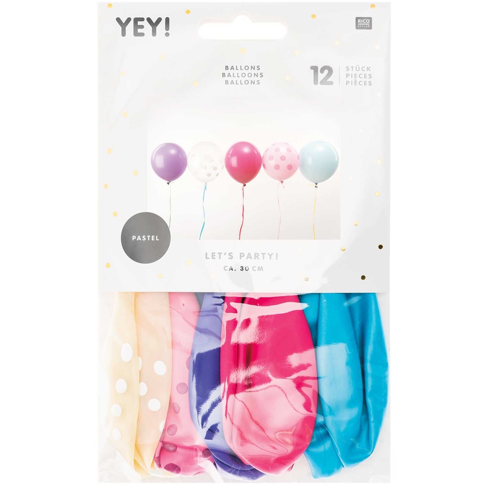 BALLONS PASTEL MIXE-(802088)