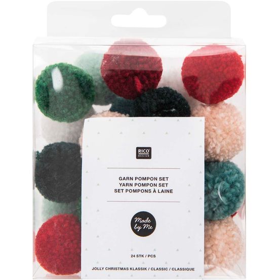 POMPONS ROUGE VERT-(802320)