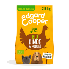 Croquettes BIO à la Dinde et Poulet pour Chien - 2,5Kg