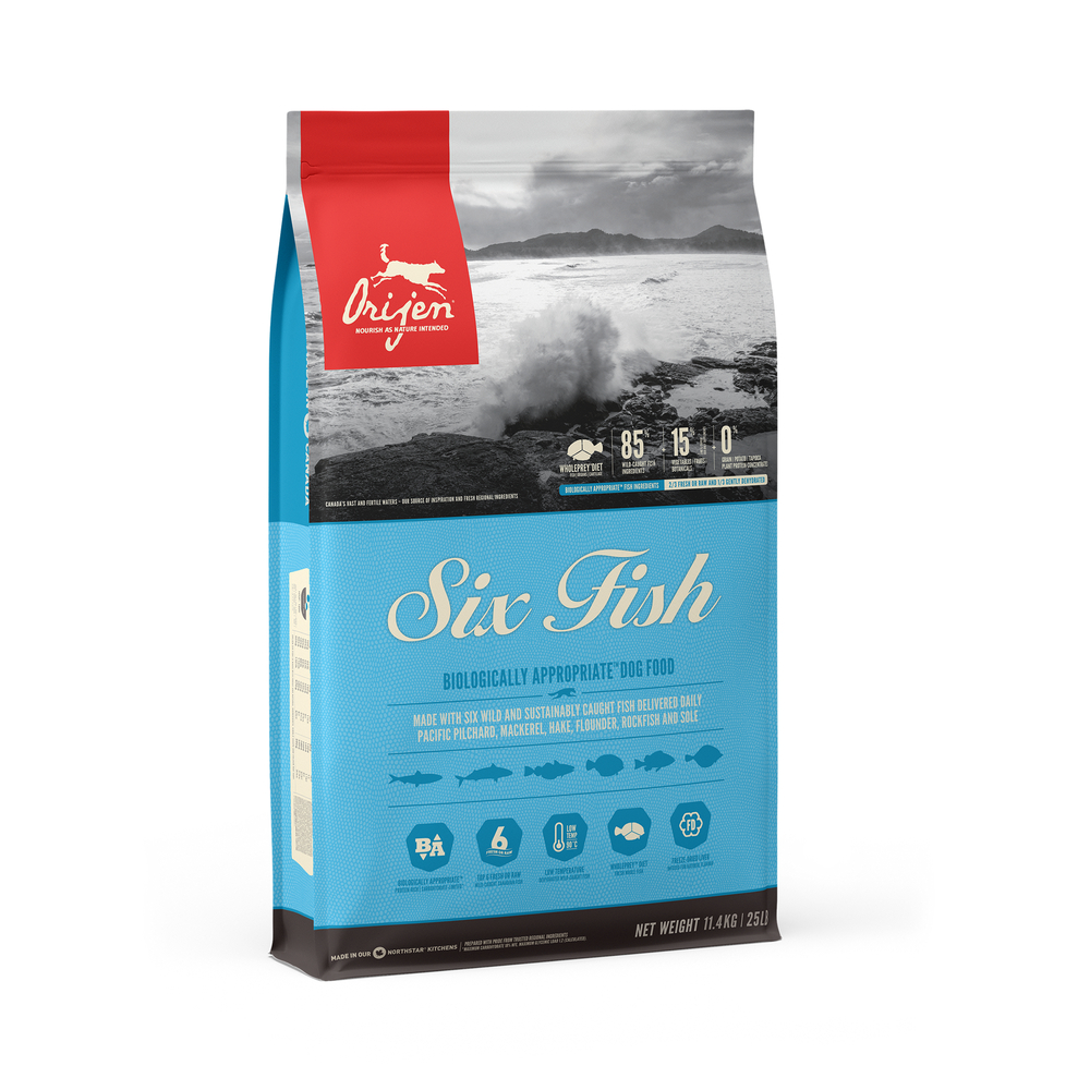 Croquettes Chien Orijen Six Fish Adulte 11,4 Kg