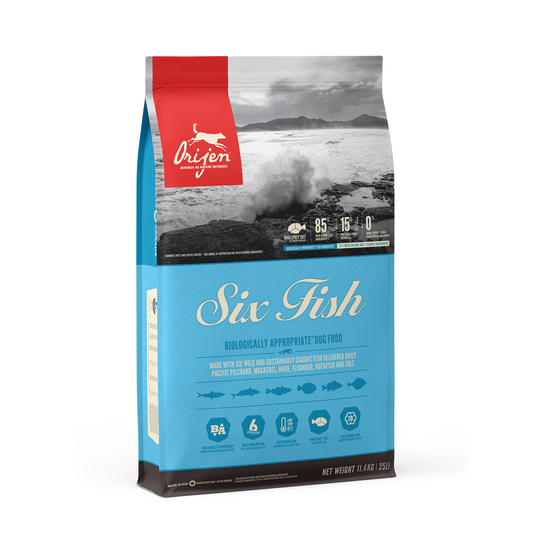 Croquettes Chien Orijen Six Fish Adulte 11,4 Kg