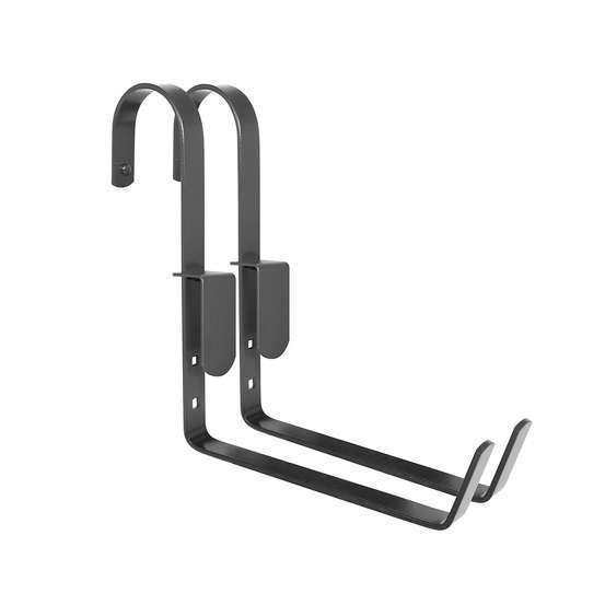 Lot de 2 supports crochet pour jardinière anthracite 18 cm