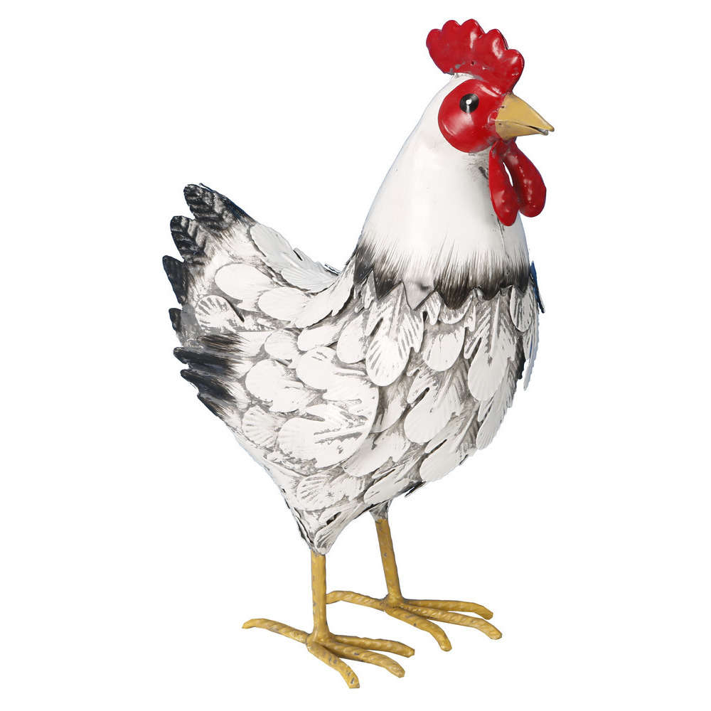 POULE METAL PM BLANC 27CM-(813381)