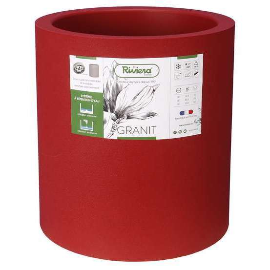 BAC GRANIT ROND 40 ROUGE-(813386)