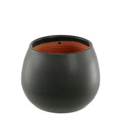 Pot Cancale black D.17 x H.17 cm
