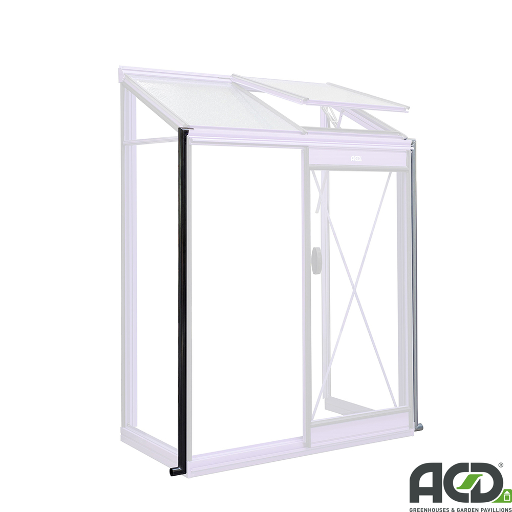 Set de descentes d'eau en PVC noir pour serre ACD Prestige