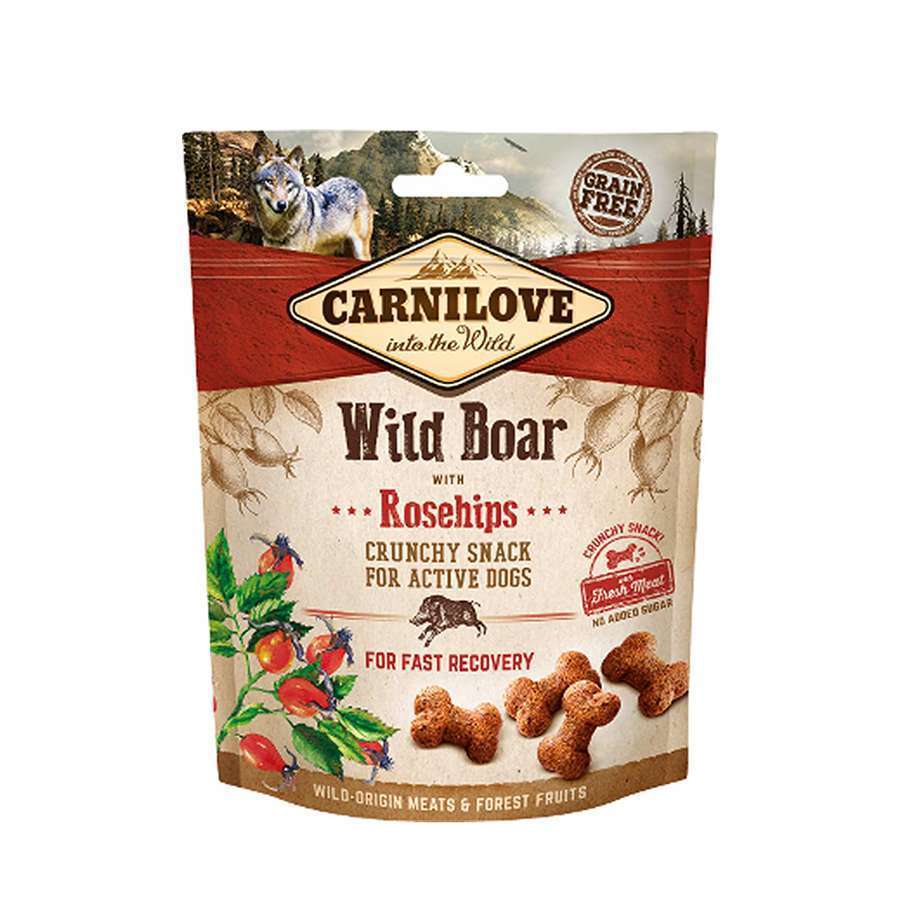 Friandises Crunchy sanglier & églantier pour chien 200g