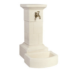 Borne fontaine 200, ton blanc, H. 95 cm