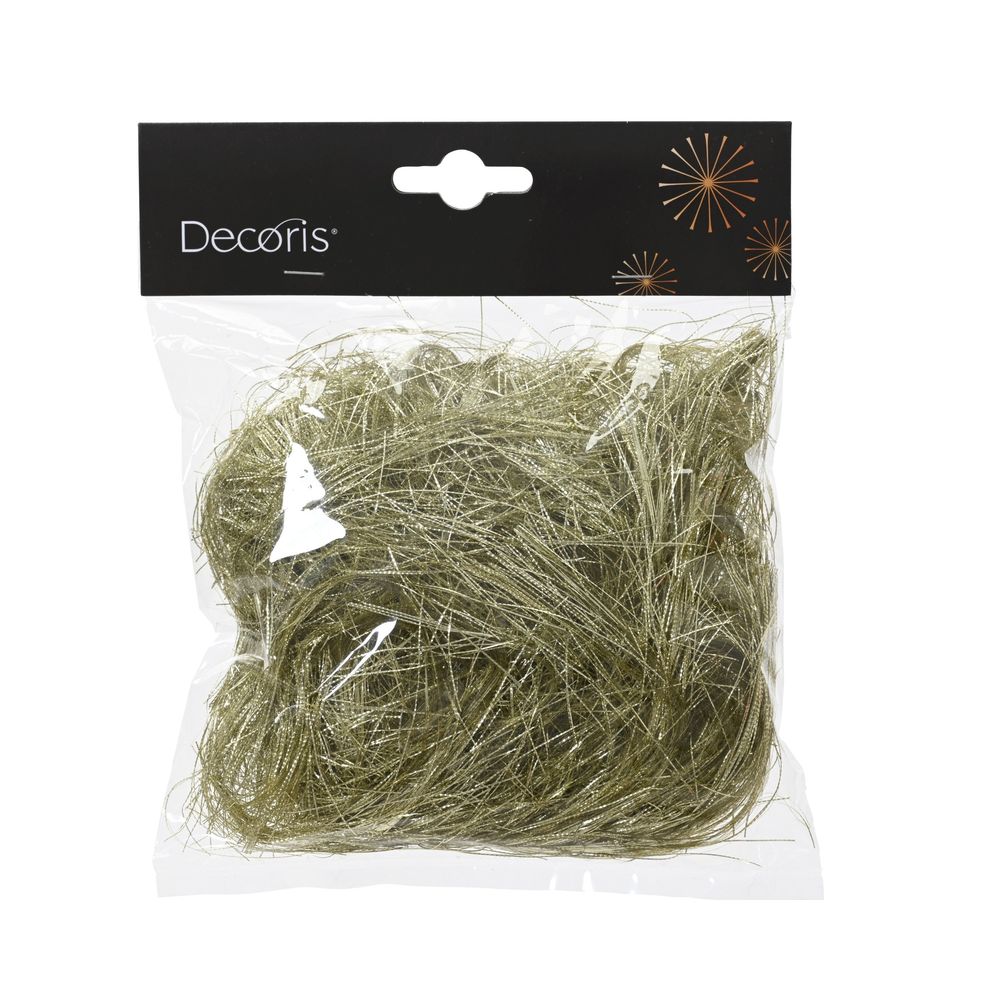 Cheveux de Noël scintillants, coloris or