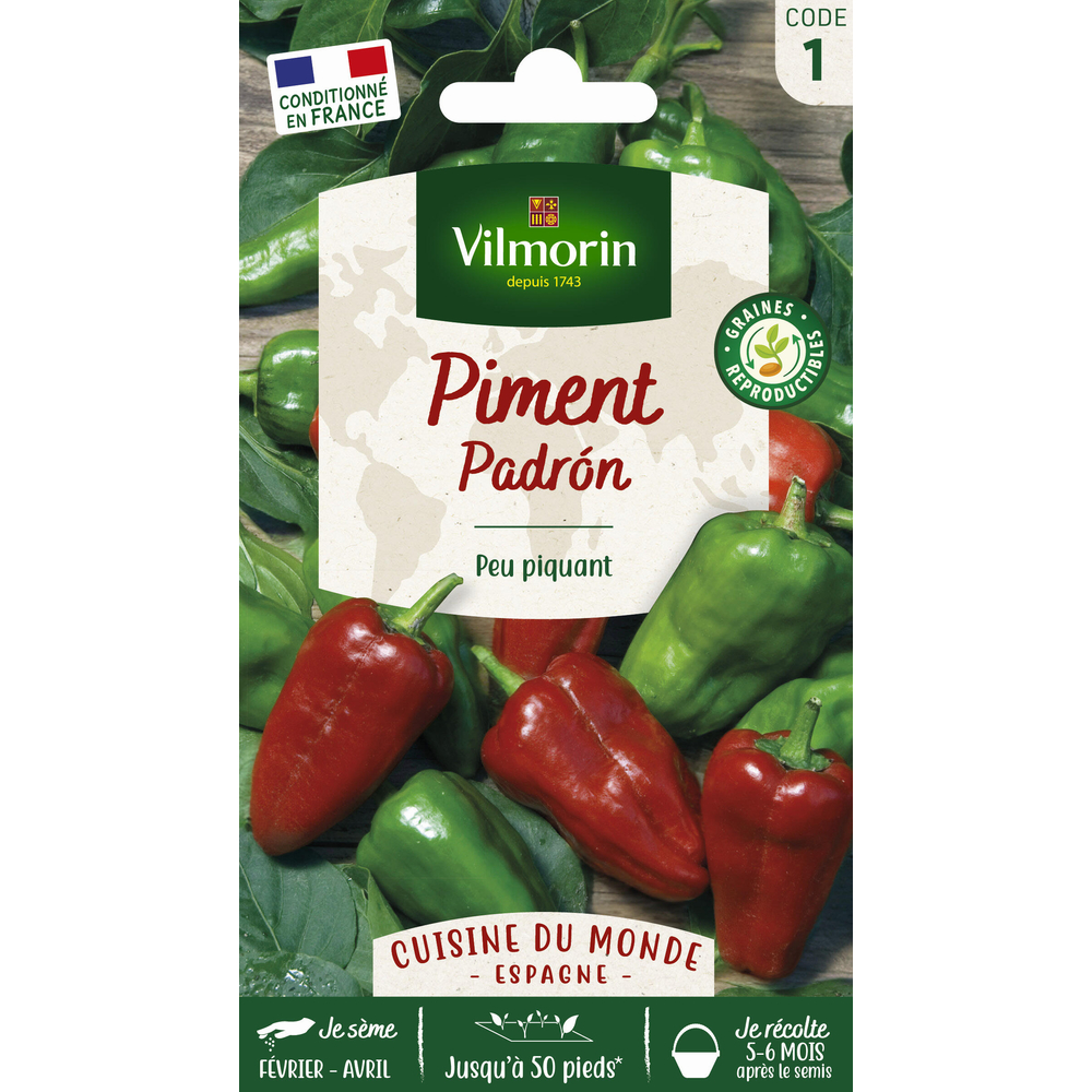 Graines de poivron Padron en sachet