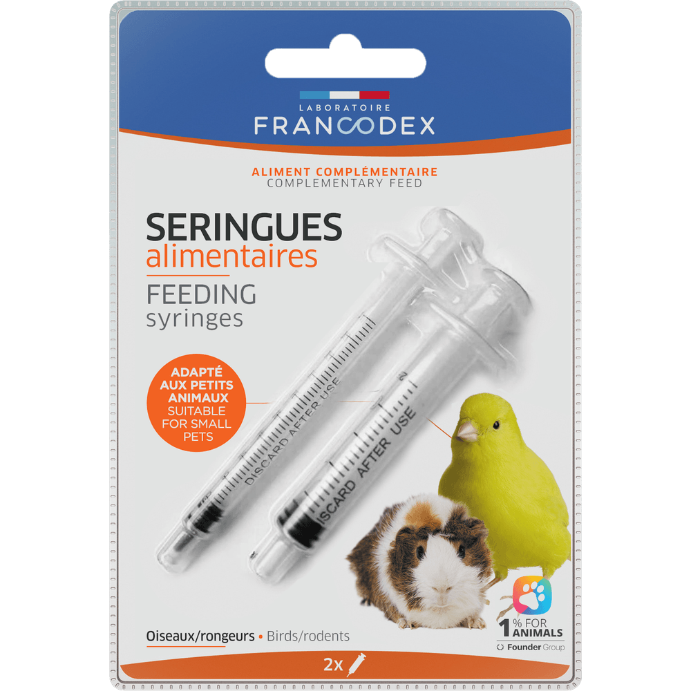Seringues alimentaires pour oiseaux et rongeurs