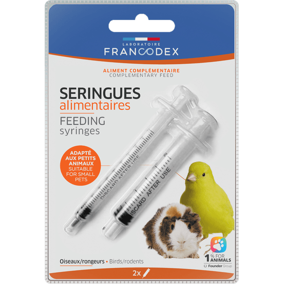 Seringues alimentaires pour oiseaux et rongeurs