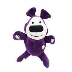 JOUET OURS TEDDY VELOURS VIOLET - S