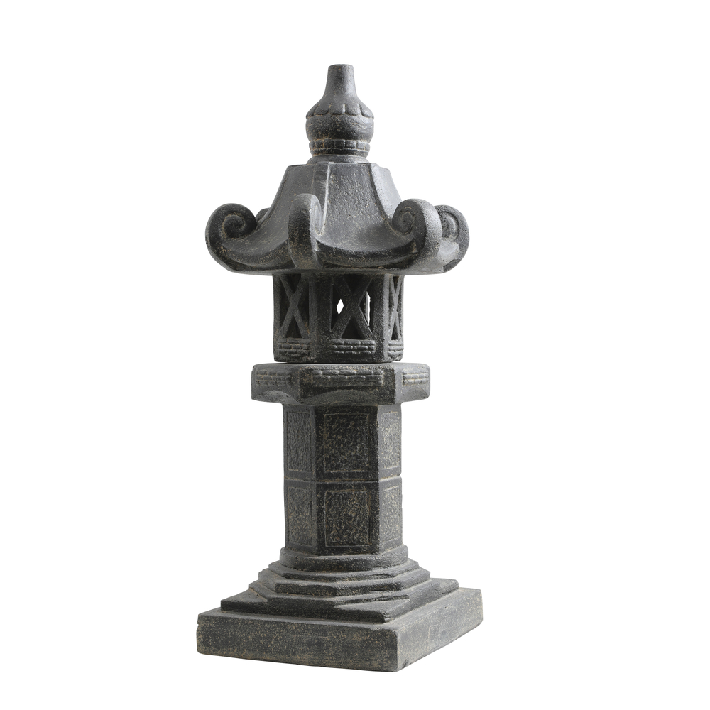 Lampe de jardin modèle 4 en pierre reconstituée - L.35xl.35xH.80 cm