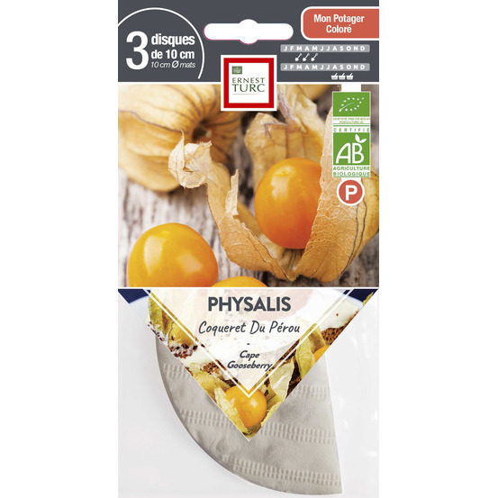 Graines De Physalis Coqueret Du Perou Bio En Disque Pre Seme En Sachet Ernest Turc Semences Truffaut Graines De Physalis Coqueret Du Perou Bio En Disque Pre Seme En Sachet Ernest Turc Semences Truffaut