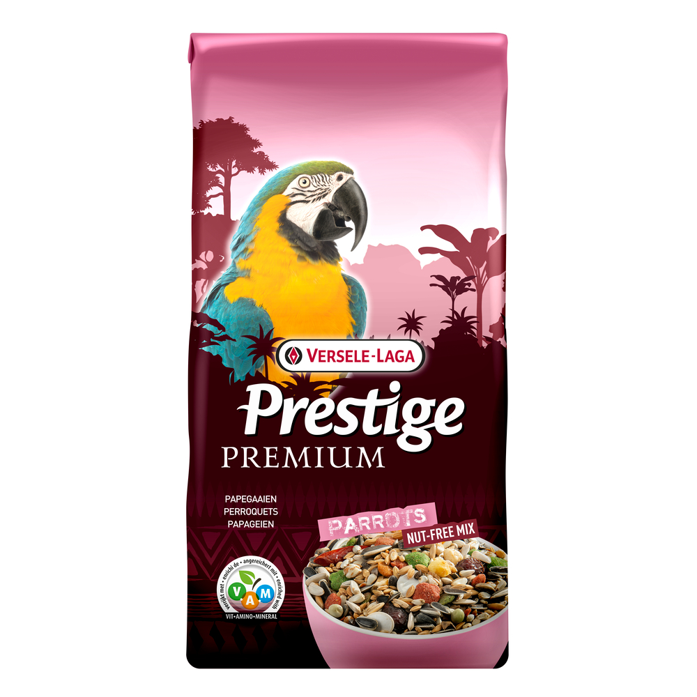Mélange de graines sans noix pour perroquet Prestige Premium 15kg
