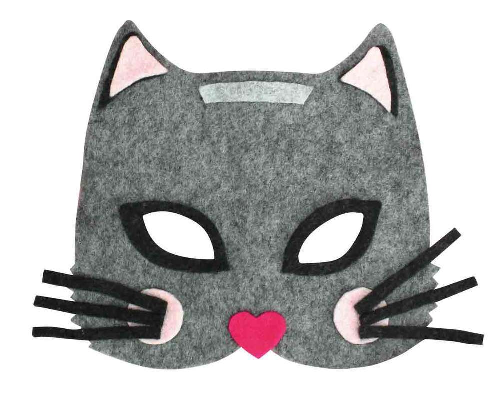 Masque Feutrine Chat 15 5 X 14 8 Cm Truffaut