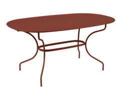 TABLE OPERA OVALE OCRE ROUGE-(826768)