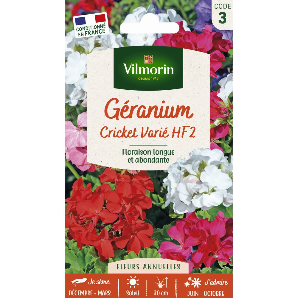 Géranium Cricket Varié 0,3 g