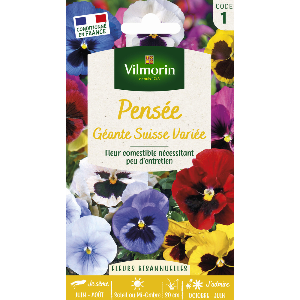 Pensée Géante Suisse Variée 0,4 g