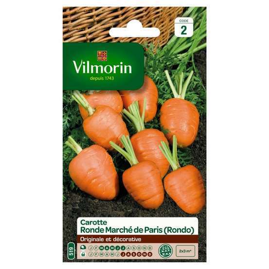 Graines de carotte Ronde Marché de Paris en sachet
