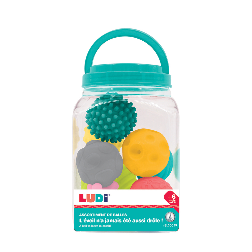 Assortiment de 8 balles sensorielles 