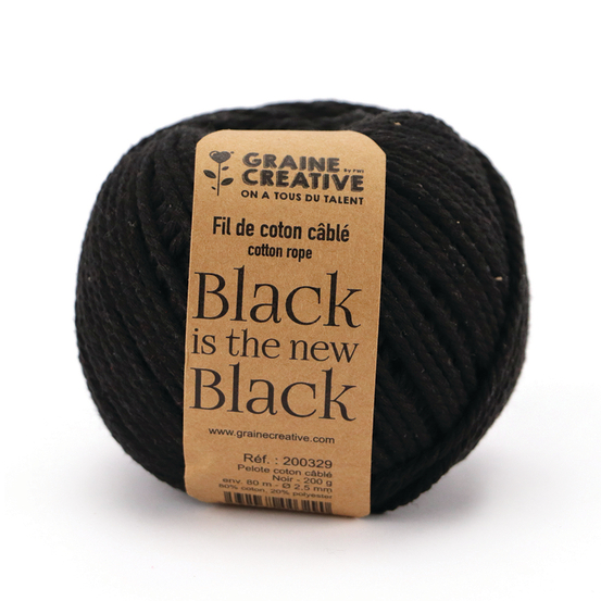 PEL COTON CABLE NOIR 200G-(827979)