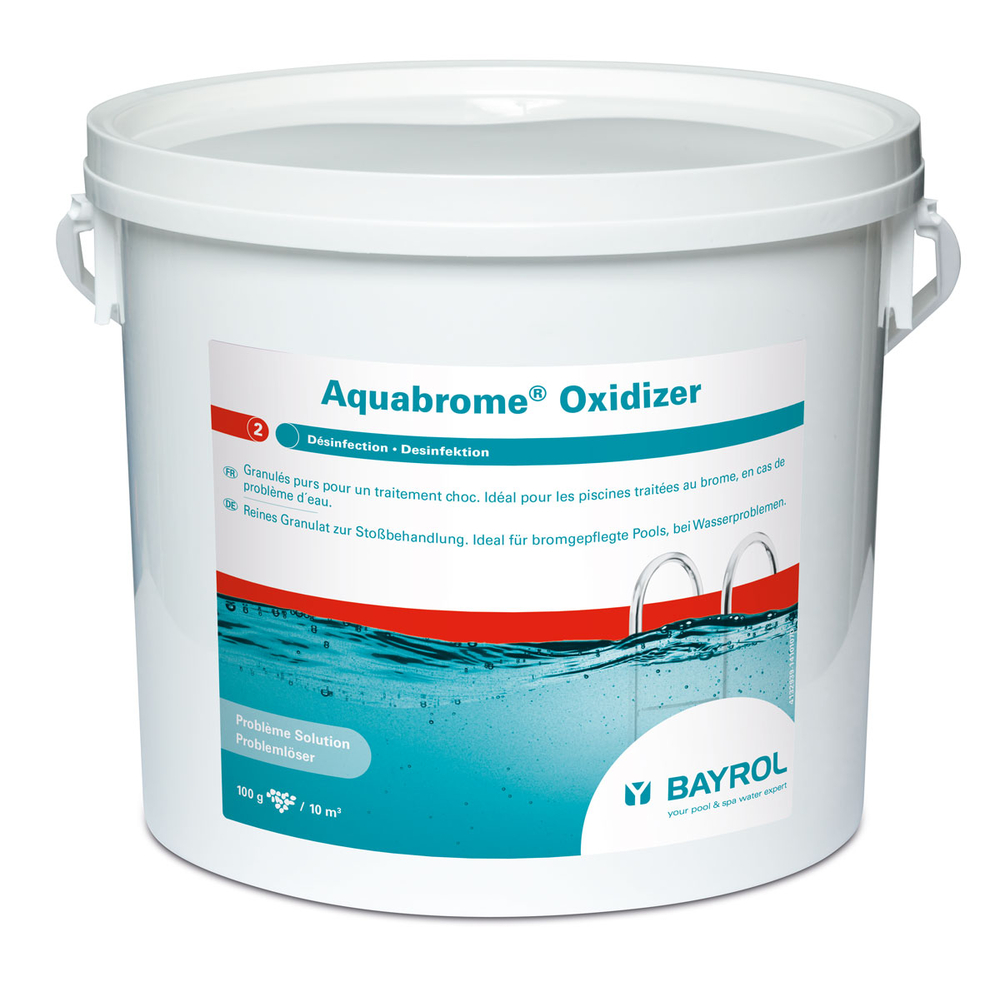 Traitement choc pour piscine Aquabrome - seau de granulés 5 kg