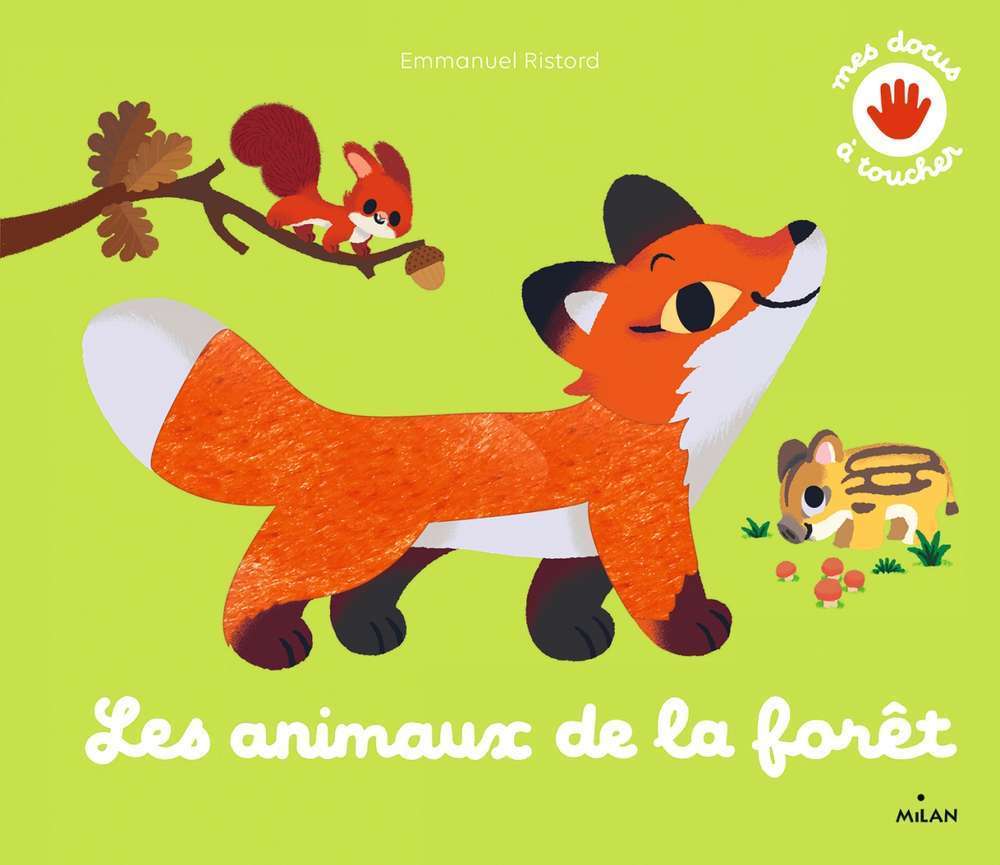 Livre pour enfant sensoriel, les animaux forêt
