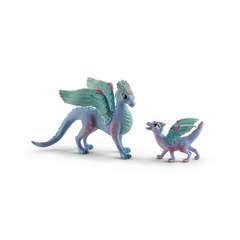 Figurine : Dragon aux fleurs et son petit