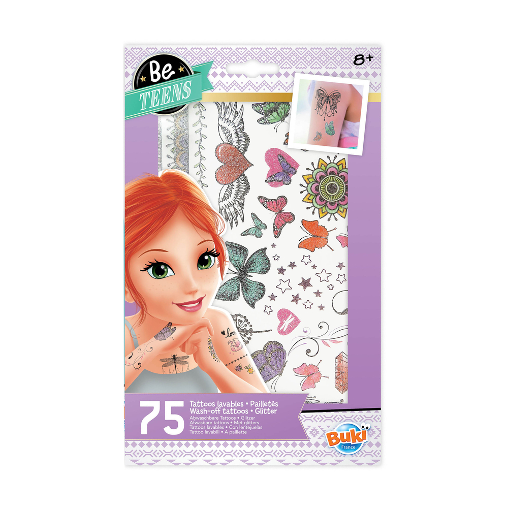 Assortiment de 75 tatouages temporaires lavables