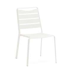 4 chaises empilables Spring Alu blanc L58.3 x l52.5 x H86 cm