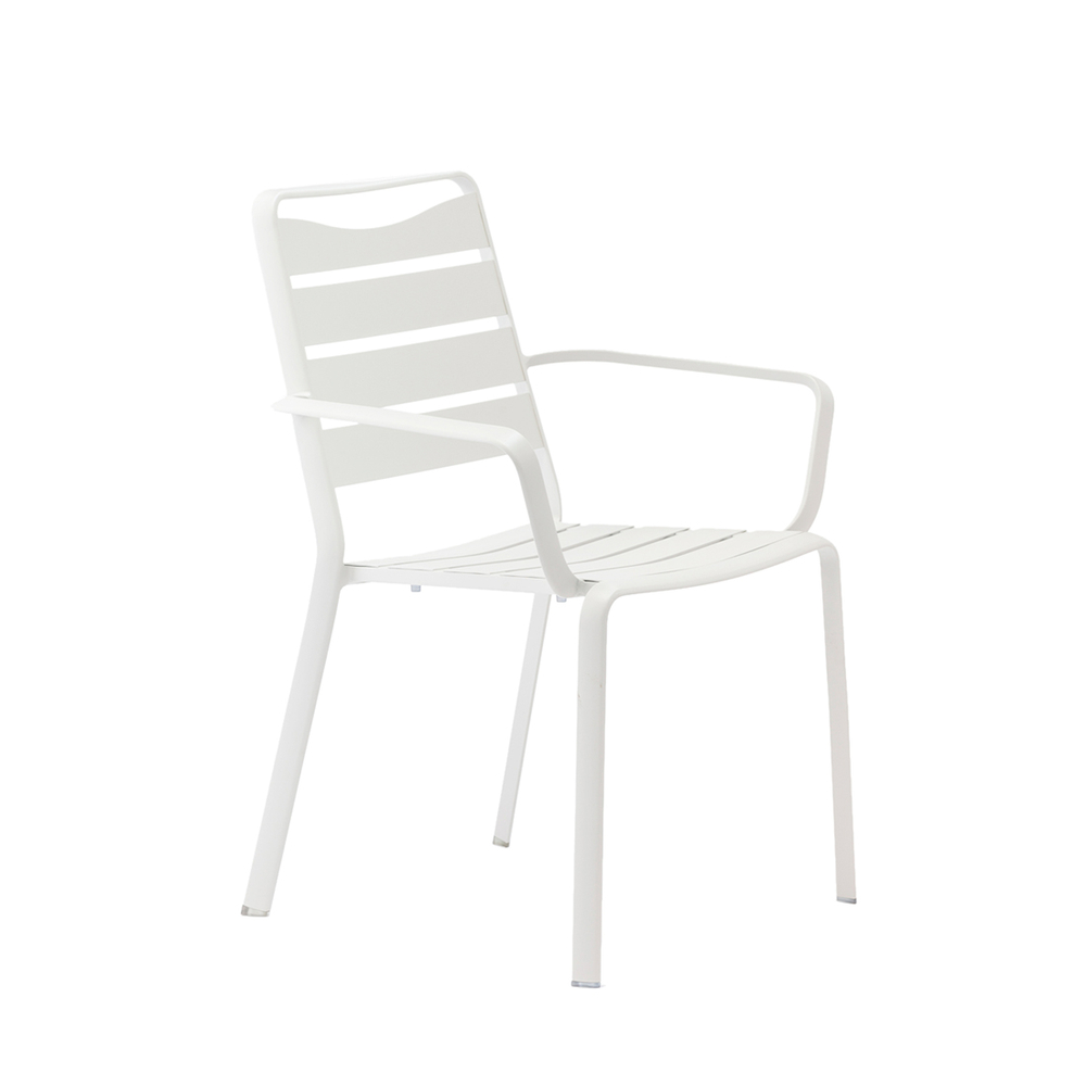 Fauteuil empilable spring aluminium blanc