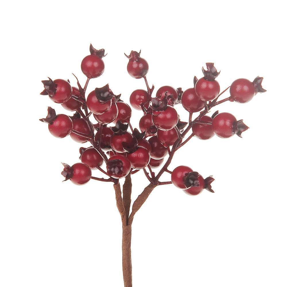 Pic à baies rouge en mousse - 20cm 