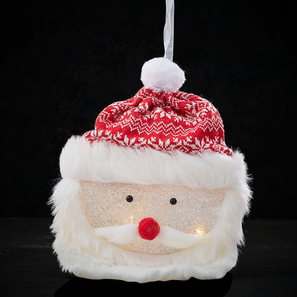 TETE PERE NOEL ACRYL H22 PILES-(840559)