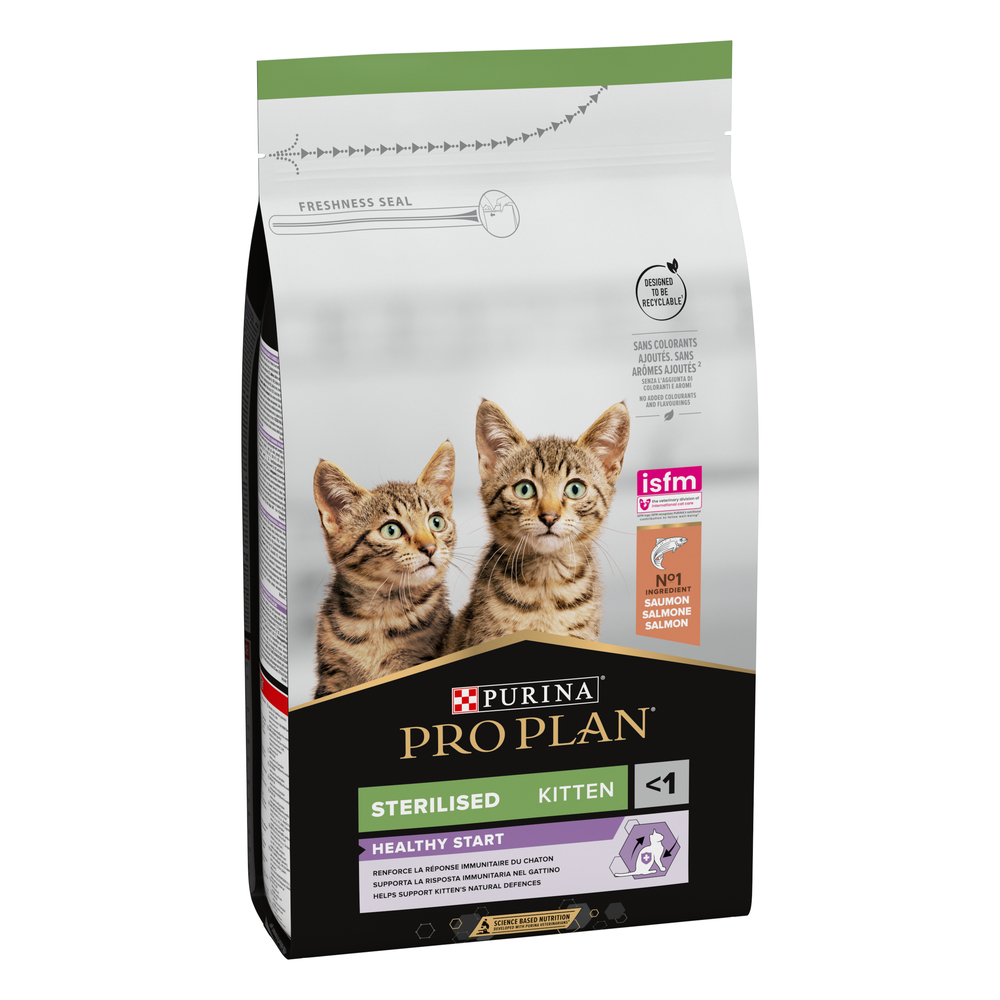 PRO PLAN Sterilisé Saumon 1,5kg croquettes pour chatons <lt/> 1 an